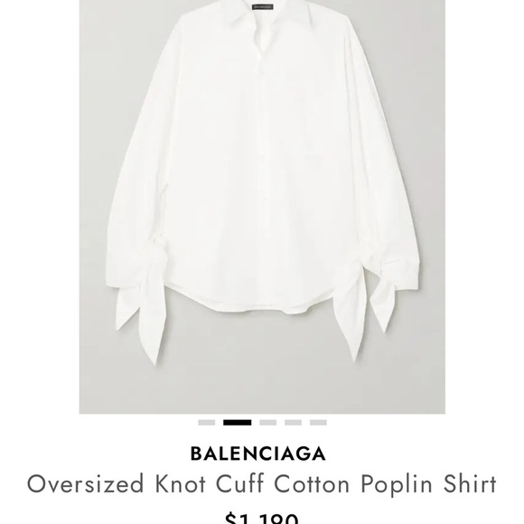 Balenciaga Oversized White Cotton Shirt NWT - Picture 1 of 10